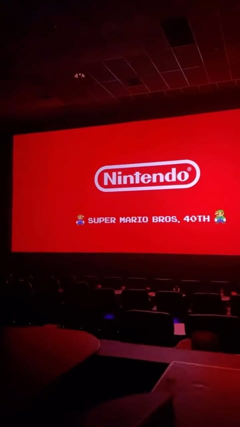 Instagram post by @shomstyles for AMC Theatres. Caption reads: [...] The Super Mario Galaxy movie at @amctheatres....