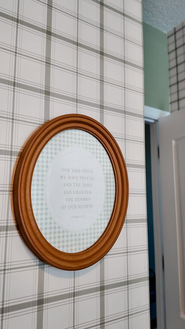 Instagram post by @saraigracesmith for Namesake Home. Caption reads: Watching Edwin’s nursery come to life has felt....