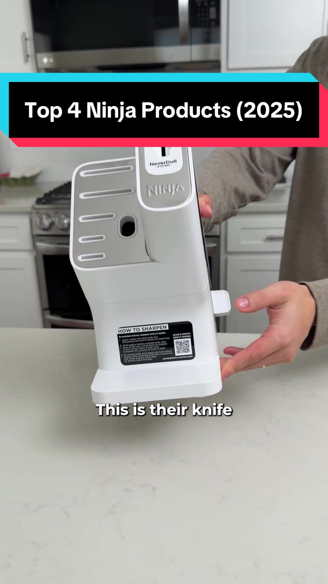 TikTok post by @ourfavoritefinds for Ninja Kitchen. Caption reads: Here are my top 4 @Ninja Kitchen products I BOUGHT....