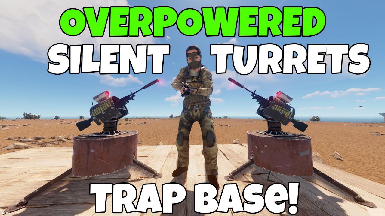 YouTube post by @OblivionYouTube for Arozzi. Caption reads: RUST | THE DEADLY *SILENT* DOUBLE TURRET TRAP....
