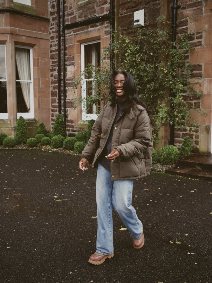 Instagram post by @_livmadeline for Barbour. Caption reads: [...] some time away with @sorelfootwear and....