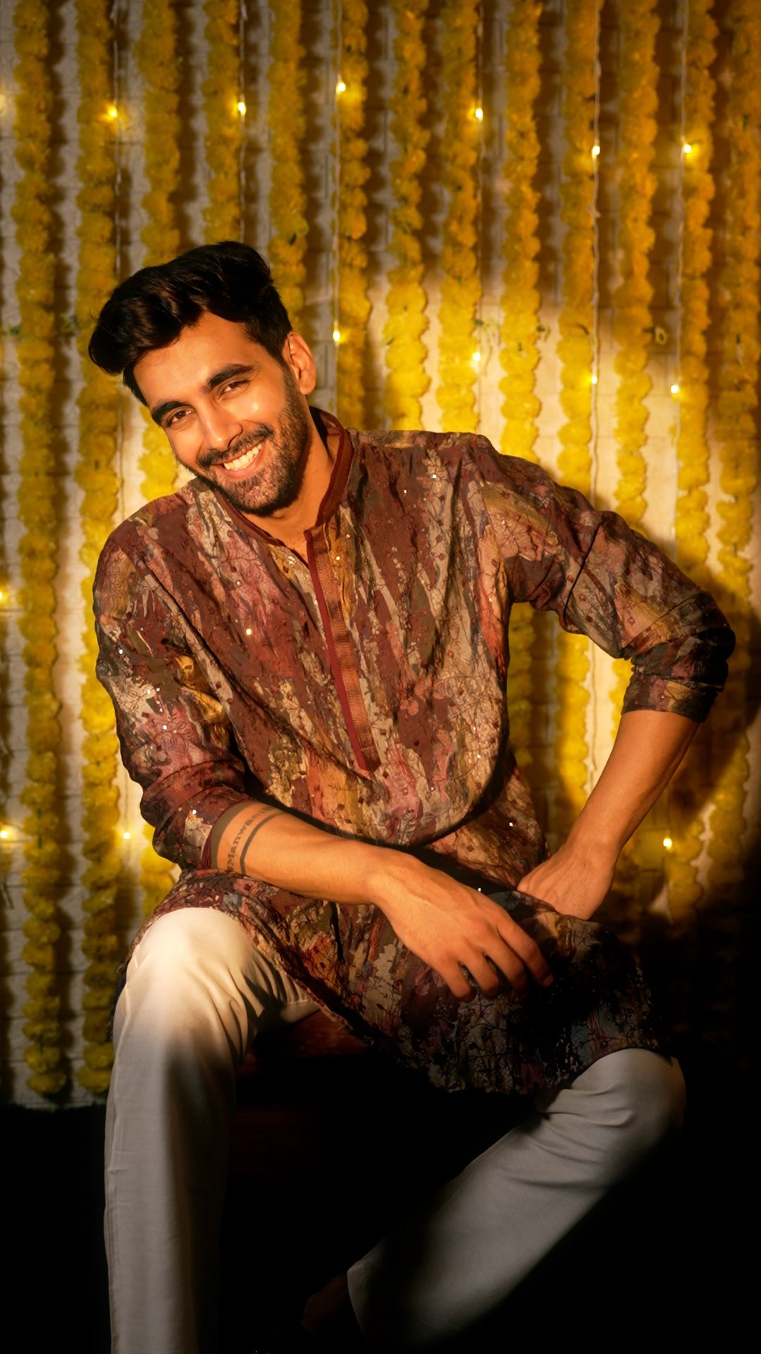 Instagram post by @piyush for Tata CLiQ. Caption reads: Every festive fit check better than the last....