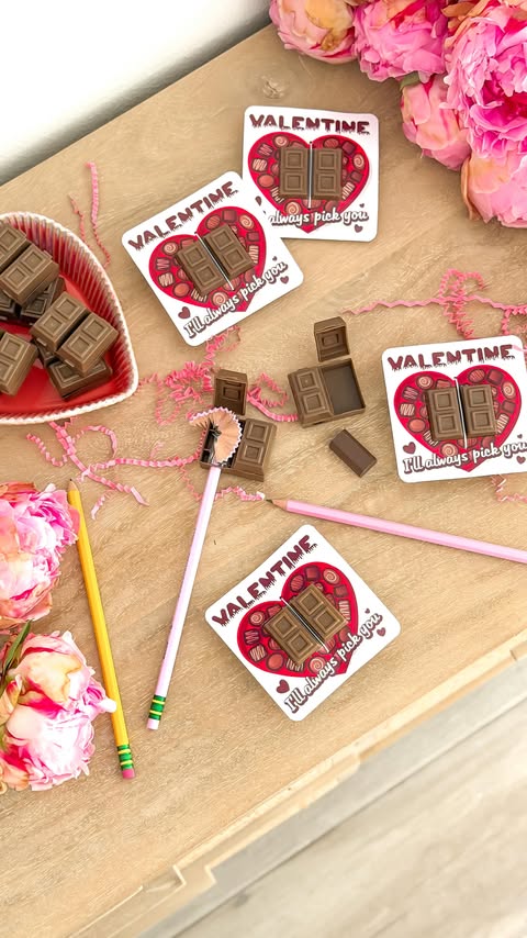 Instagram post by @kristensellentin for Oriental Trading. Caption reads: [...] Valentine’s Day classmate gifts....