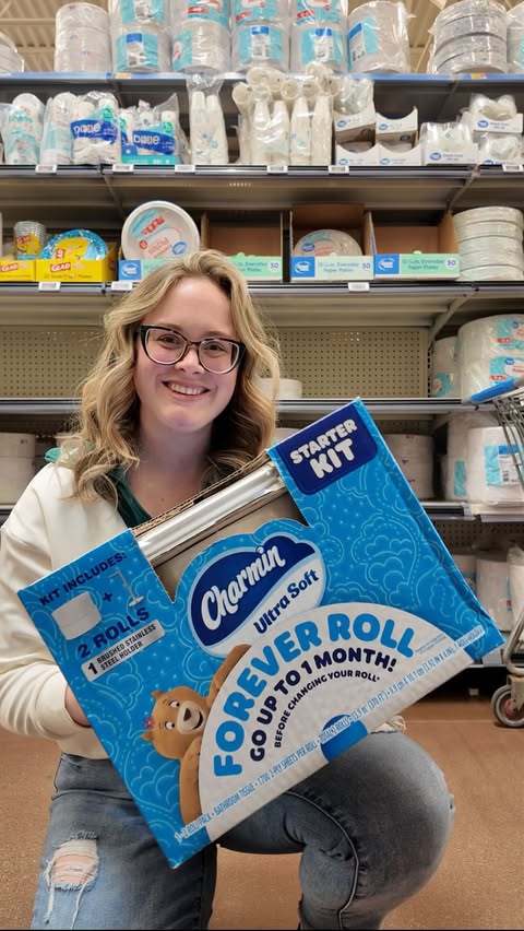 Instagram post by @savingwithhaley for Charmin. Caption reads: #AD #CharminPartner Stop wasting money on toilet....