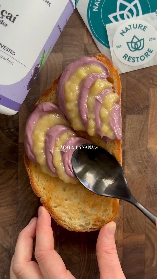 Instagram post by @saras_eats_and_sweets for Nature Restore. Caption reads: Because life’s too short to eat toast that’s not....