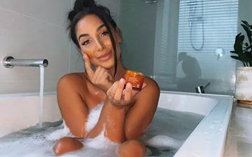 Instagram post by @laurenalex___ for Andalou Naturals. Caption reads: At least this face mask gives me the tingles 😏....