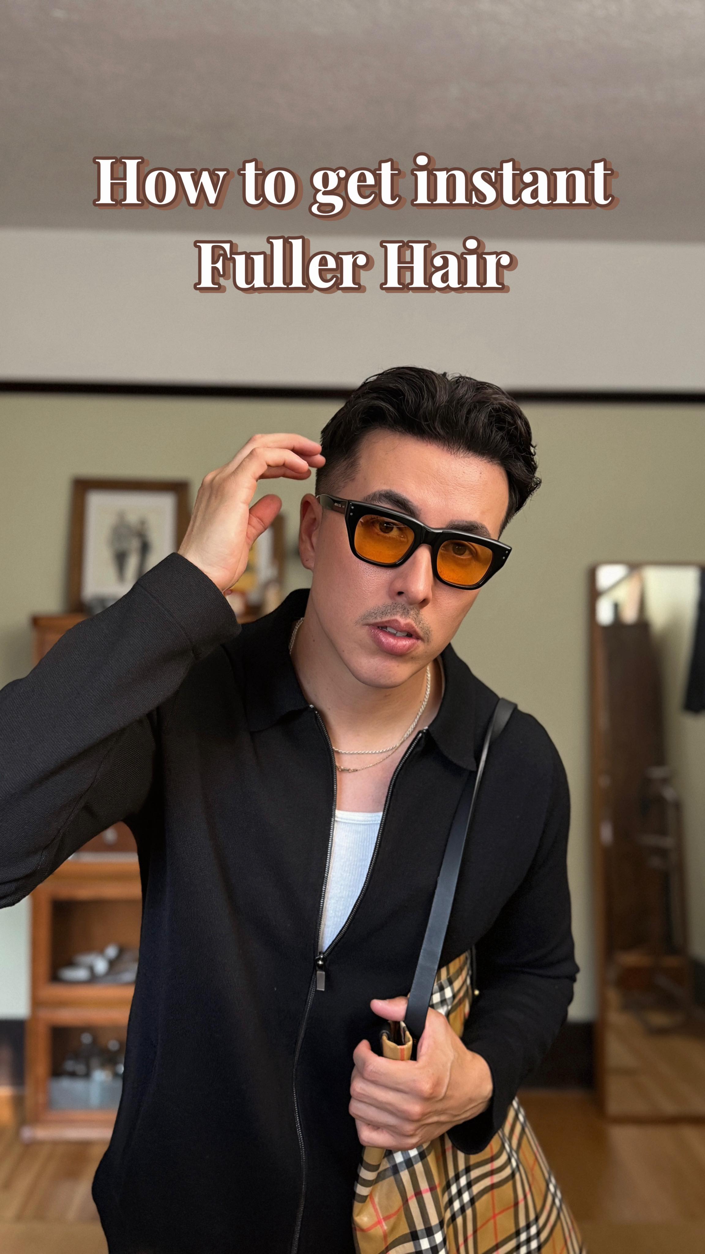 Instagram post by @blakescott for Toppik. Caption reads: Is your hair thinning? Or maybe you just want an....