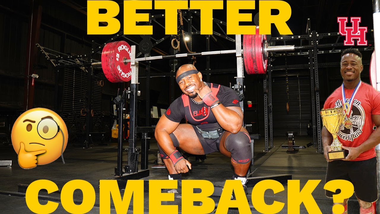 YouTube post by @RusselOrhii for SBD Apparel. Caption reads: Better comeback? Going back to UofH? 6 weeks out |....