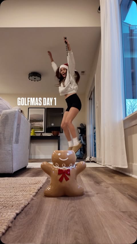 Instagram post by @carleeshoe for TaylorMade Golf. Caption reads: GOLFMAS IS BACK!!!!🎄4 big giveaways are happening....