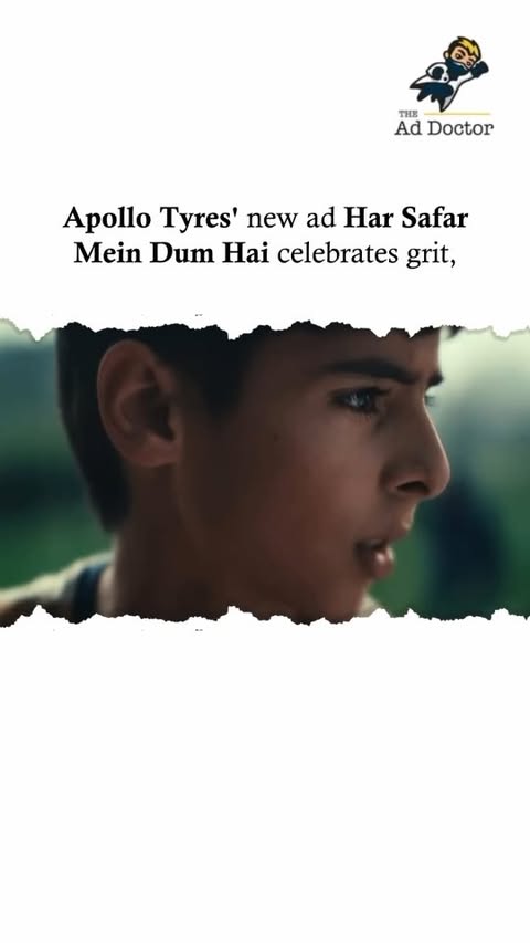 Instagram post by @the_ad_doctor for Apollo Tyres. Caption reads: [...] just play, they push boundaries. Apollo....