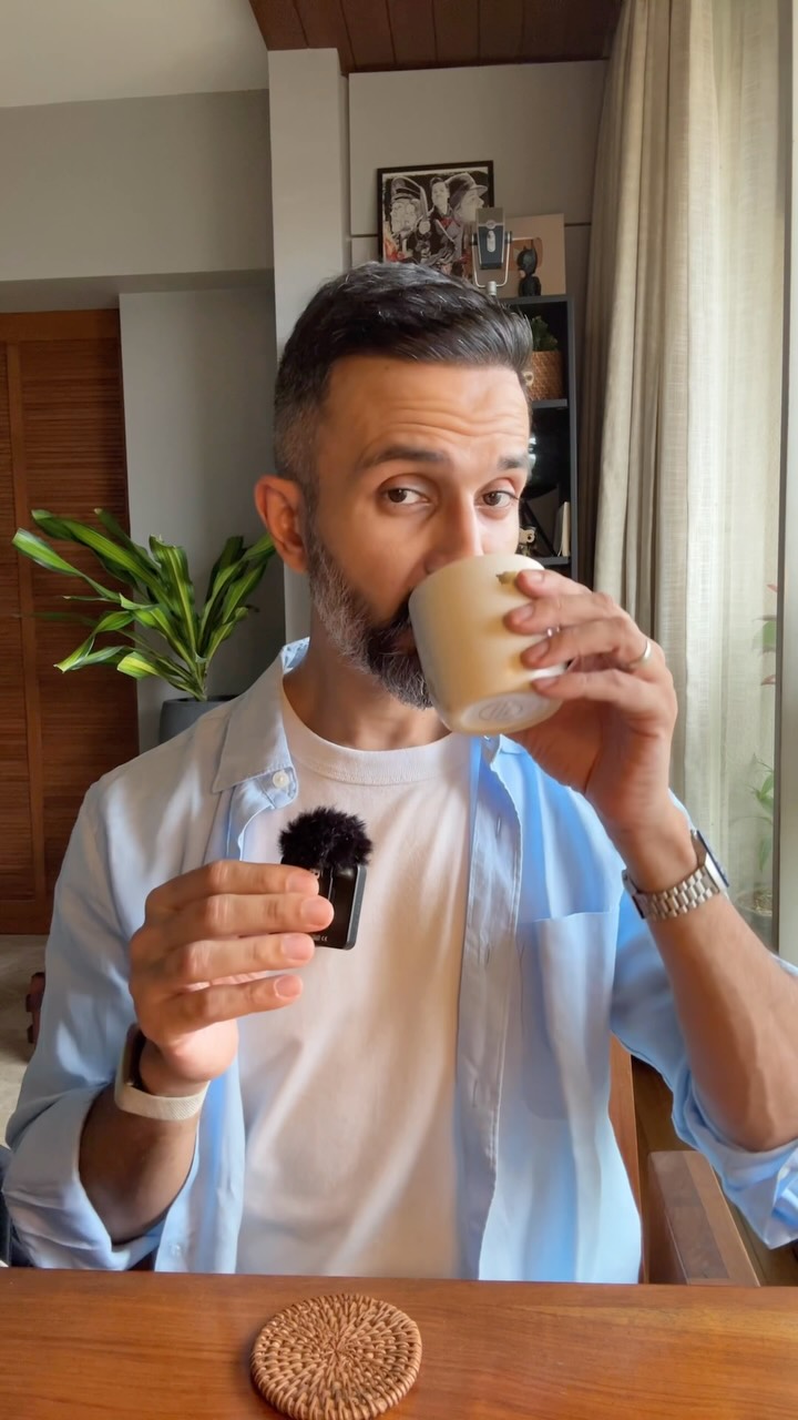 Instagram post by @varunduggi for Sensodyne. Caption reads: Some days start with a workout, others with....