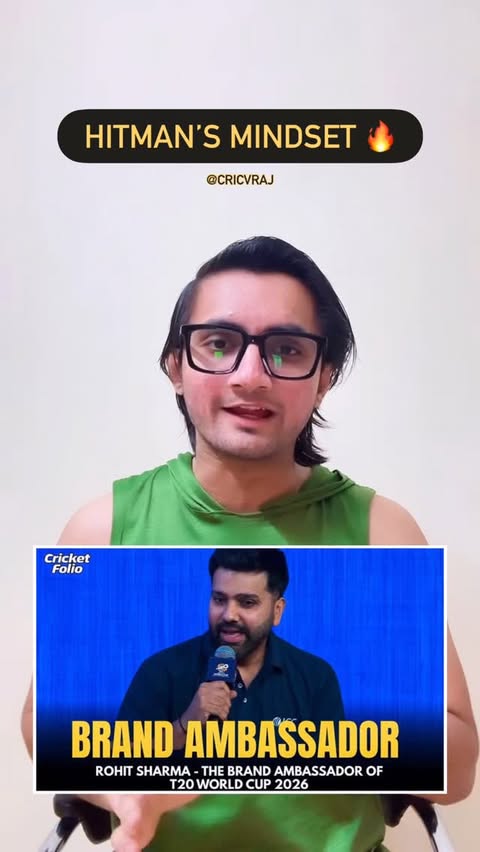 Instagram post by @cricvraj for ICC T20 World Cup. Caption reads: Hitman ka mindset, ek number 💯🔥💥

Rohit Sharma,....