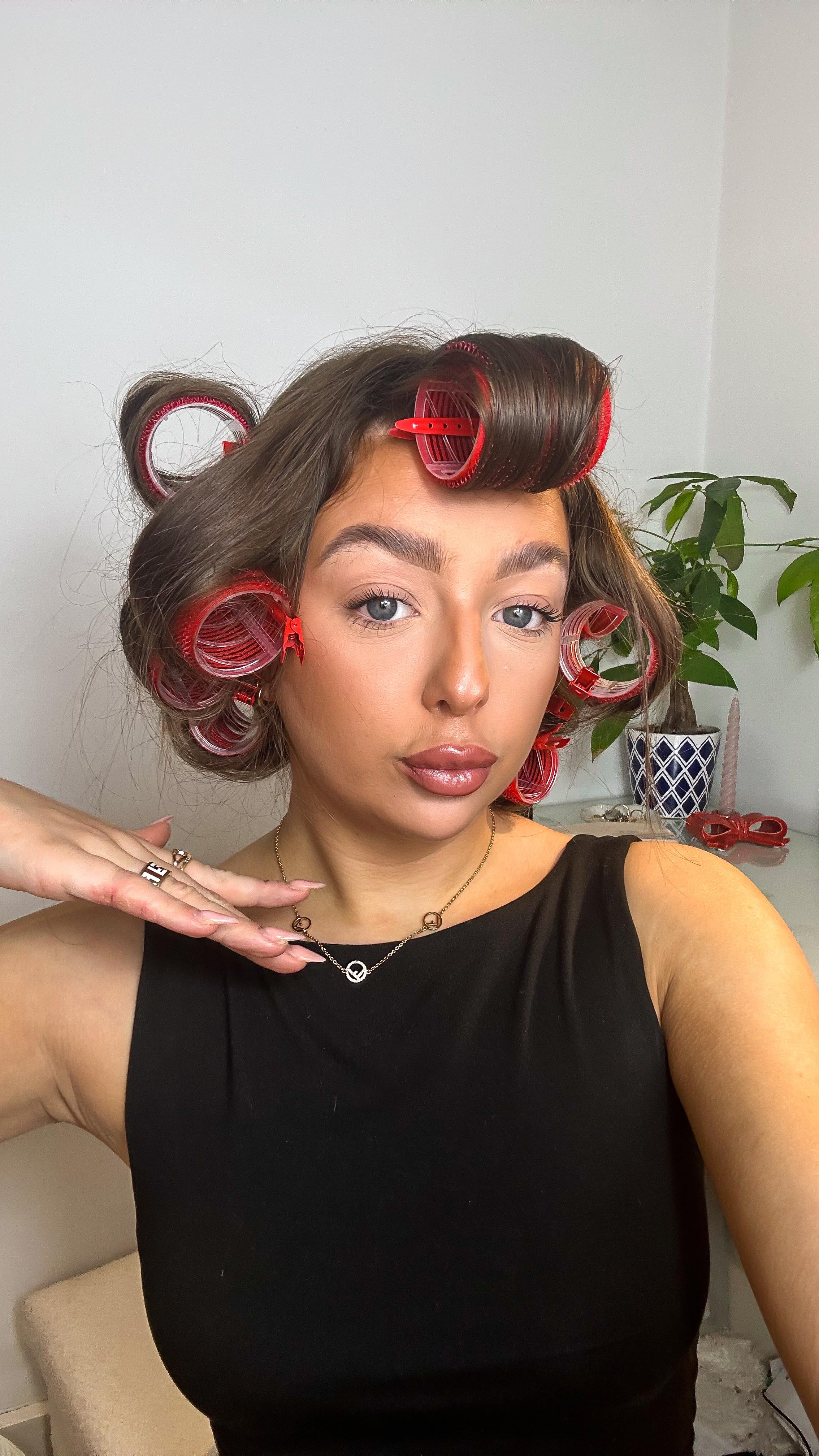 Instagram post by @ellamclayy for Mark Hill Hair. Caption reads: the @markhillhair x @rachleary collection for a....