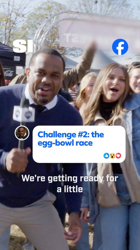 Instagram post by @louuuyoung for Sports Illustrated. Caption reads: What were you doing at the Egg Bowl? 🥚 We were at....