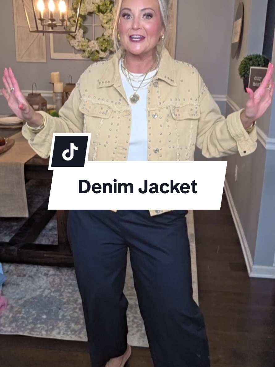 TikTok post by @markiewilliams5 for TanmingFashion. Caption reads: Obsessed!! @TanmingFashion #denimjacket....