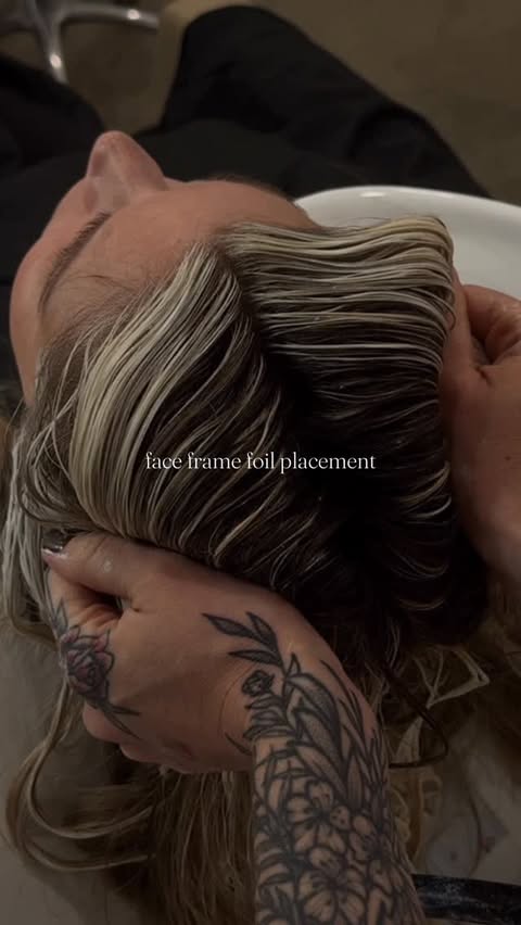 Instagram post by @hairbyalisharose for Framar. Caption reads: [...] of blonde towards the front! Using all....