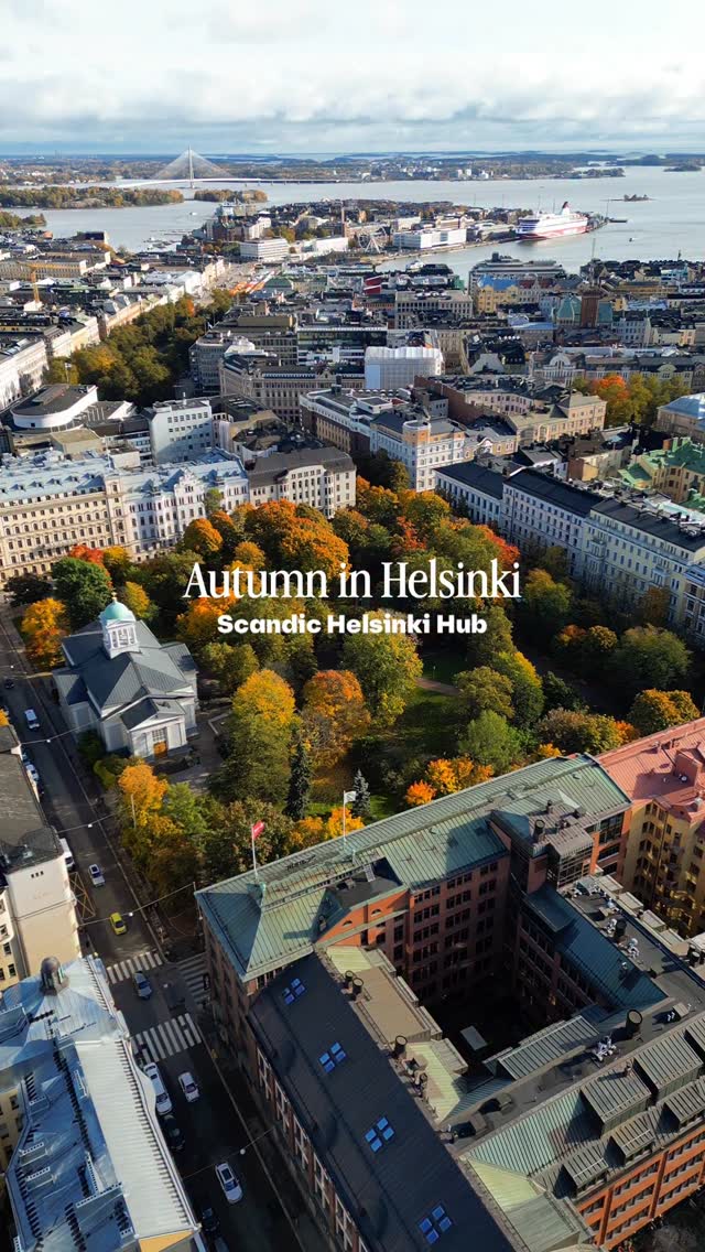 Instagram post by @omarelmrabt for Scandic. Caption reads: ad @scandichelsinkihub 🍂 Autumn colors fill the....