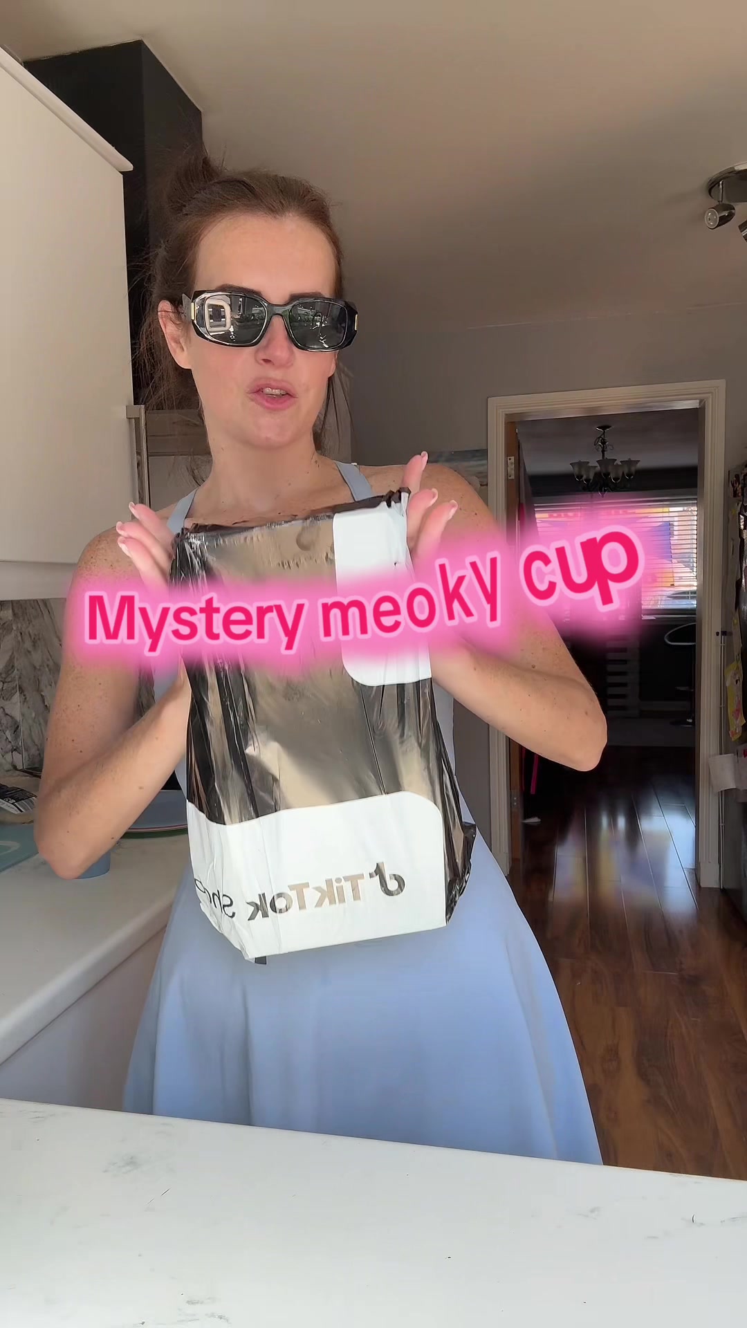 TikTok post by @mrsnicol1984 for Meoky Cup. Caption reads: Itl do the trick 😂😂😂😂 @MEOKY official mystery....
