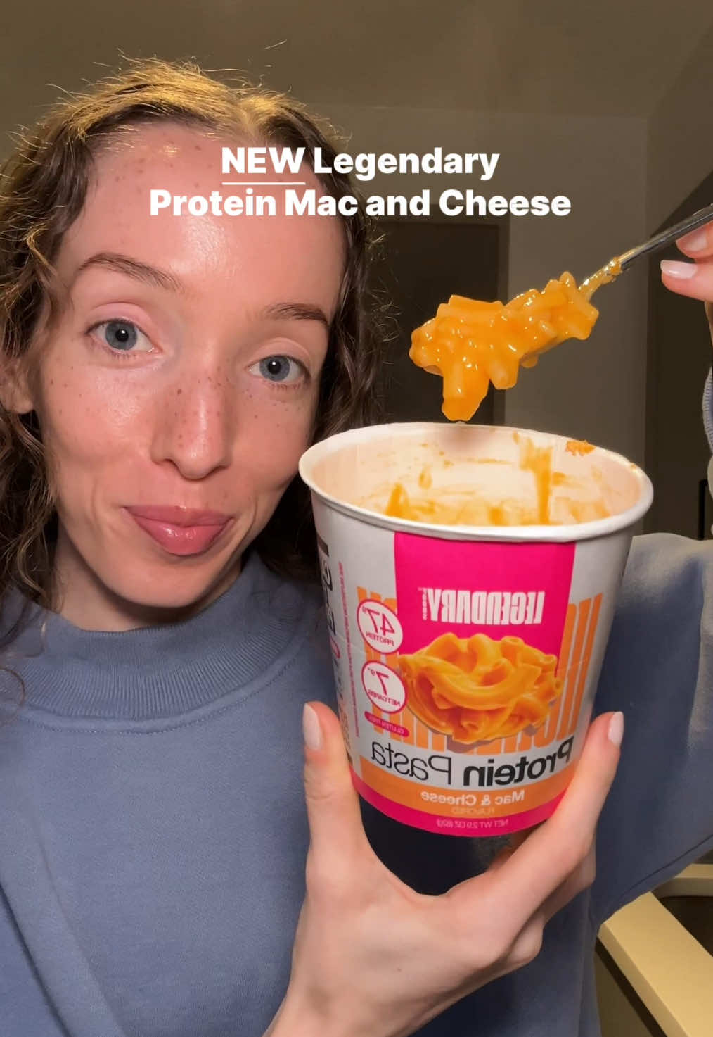 TikTok post by @samgbrady for Legendary Foods. Caption reads: [...] up to the hype I’ll be honest 🧀 @Legendary....