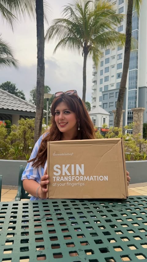 Instagram post by @singaporedirectory for 3 Dogs Media. Caption reads: Happy 6th Birthday @dermaskinshopsg 🎁Unboxing....
