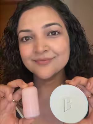 TikTok post by @sarika.vibechant for Banila Co USA. Caption reads: [...] finish that doesn’t feel heavy! #BanilaCoUSA....