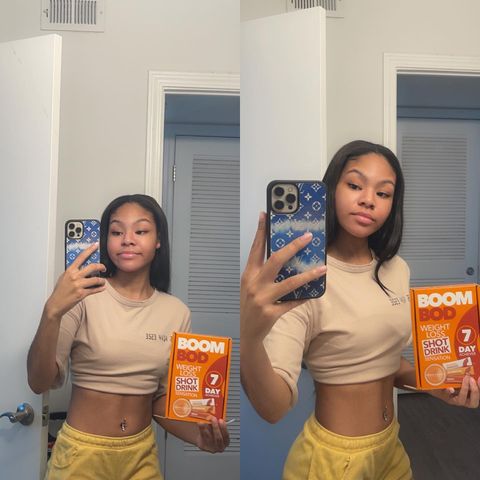 Instagram post by @killumantii for BOOMBOD. Caption reads: #ad 👏🏽 @boombod shots brought the results again....