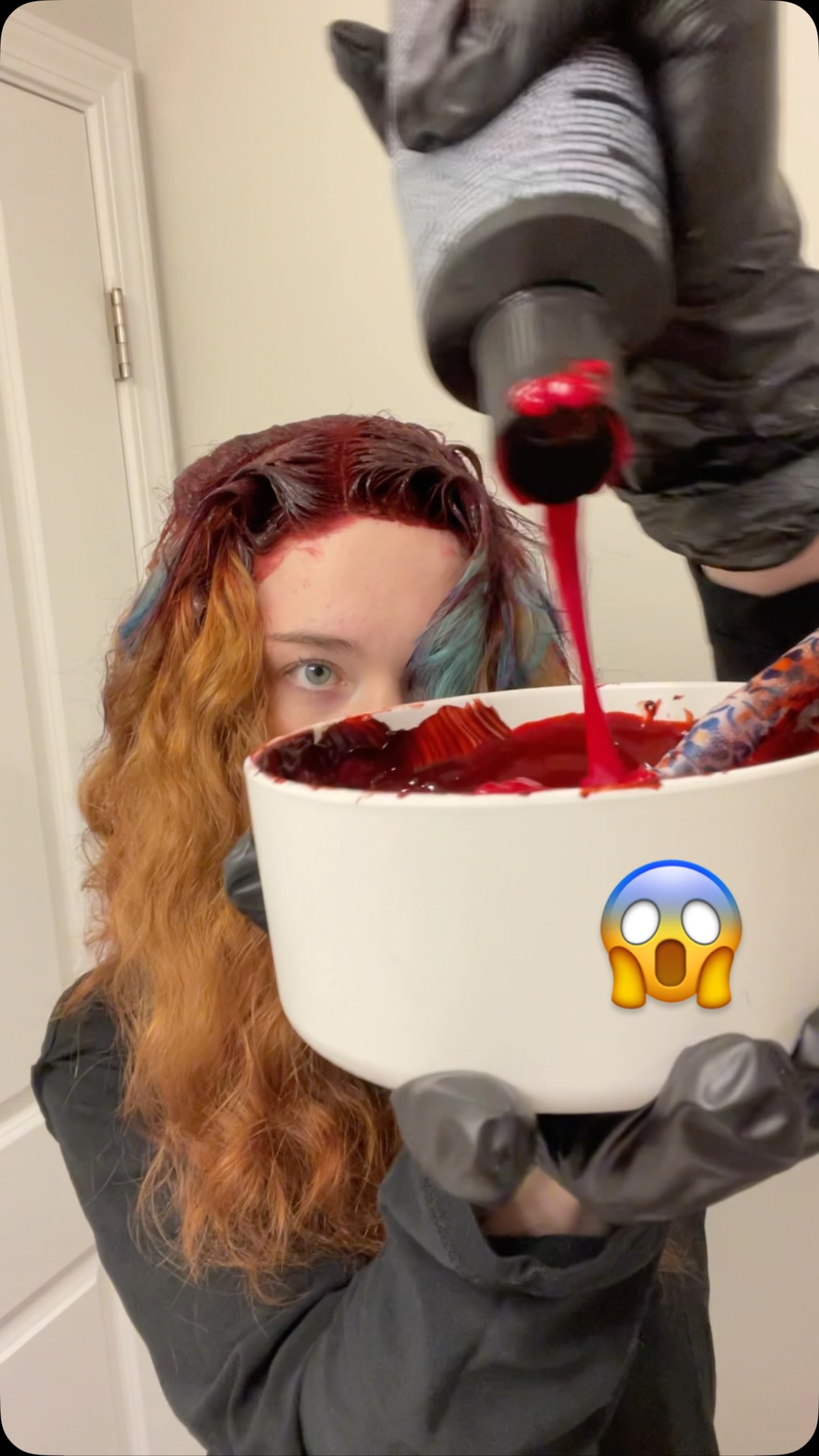 Instagram post by @callicosmo for Arctic Fox Hair Color. Caption reads: RED SZN 🥀
Using @arcticfoxhaircolor Bleach,....