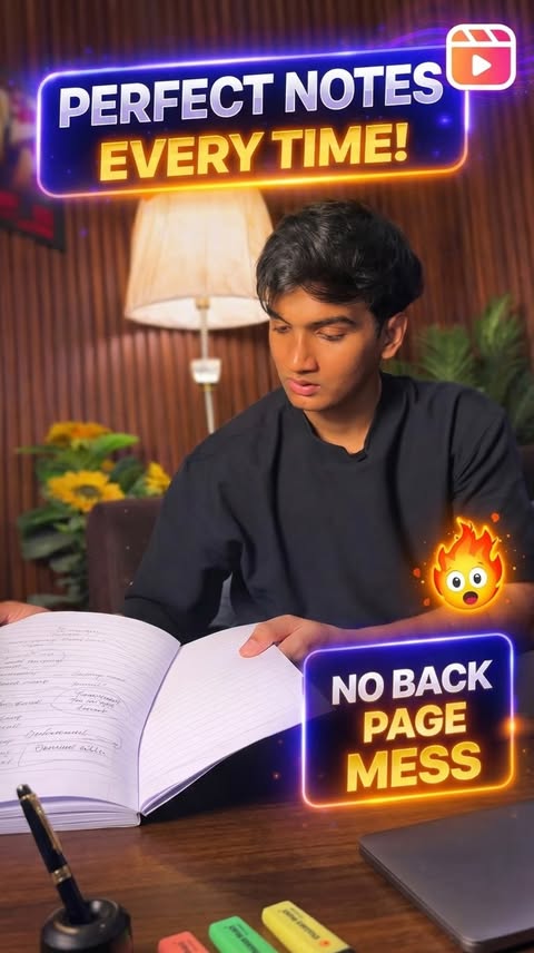 Instagram post by @aryanpreet for Youva stationery. Caption reads: Clean notes, smooth writing, no back impression…....