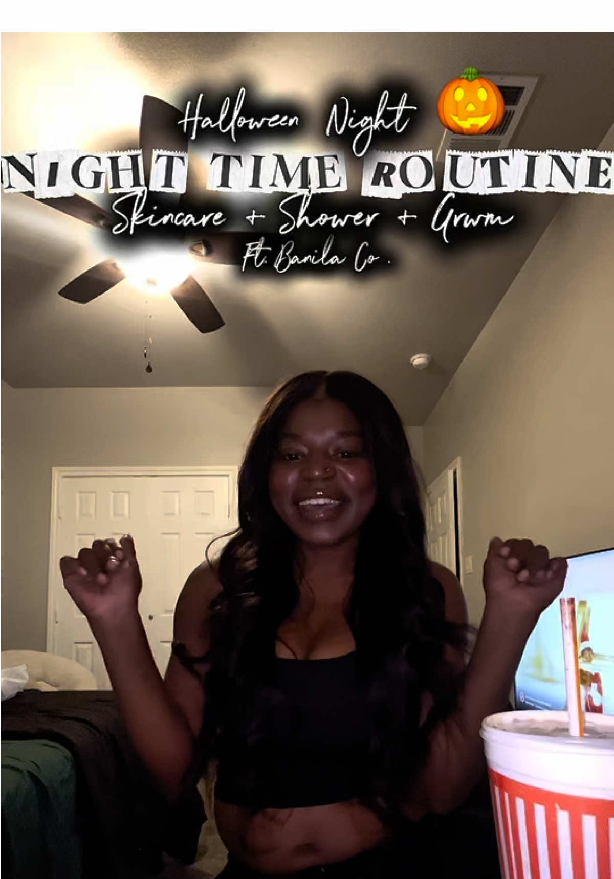 TikTok post by @jamyri_issajam for Banilausa. Caption reads: My Night Time Routine | ft : @Banila Co USA  clean....
