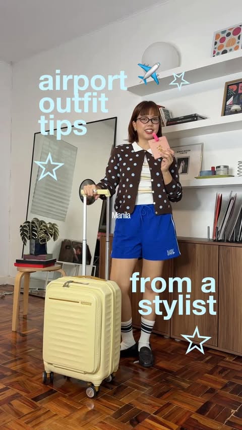 Instagram post by @thegelabeef for American Tourister. Caption reads: [...] with my soft yellow Frontec from....