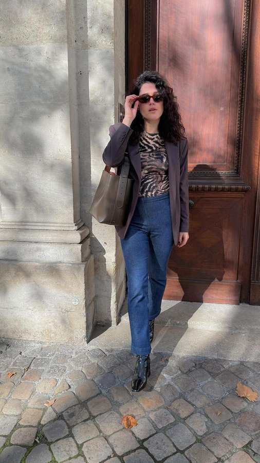 Instagram post by @annelauresmd for Soeur. Caption reads: OOTD : vendredi 🐆

Pyjamas....