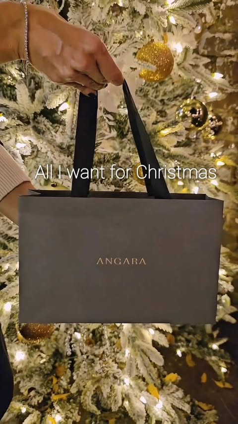 Instagram post by an influencer for Angara. Caption reads: [...] gifting > everything. 🫶@angarajewelry....