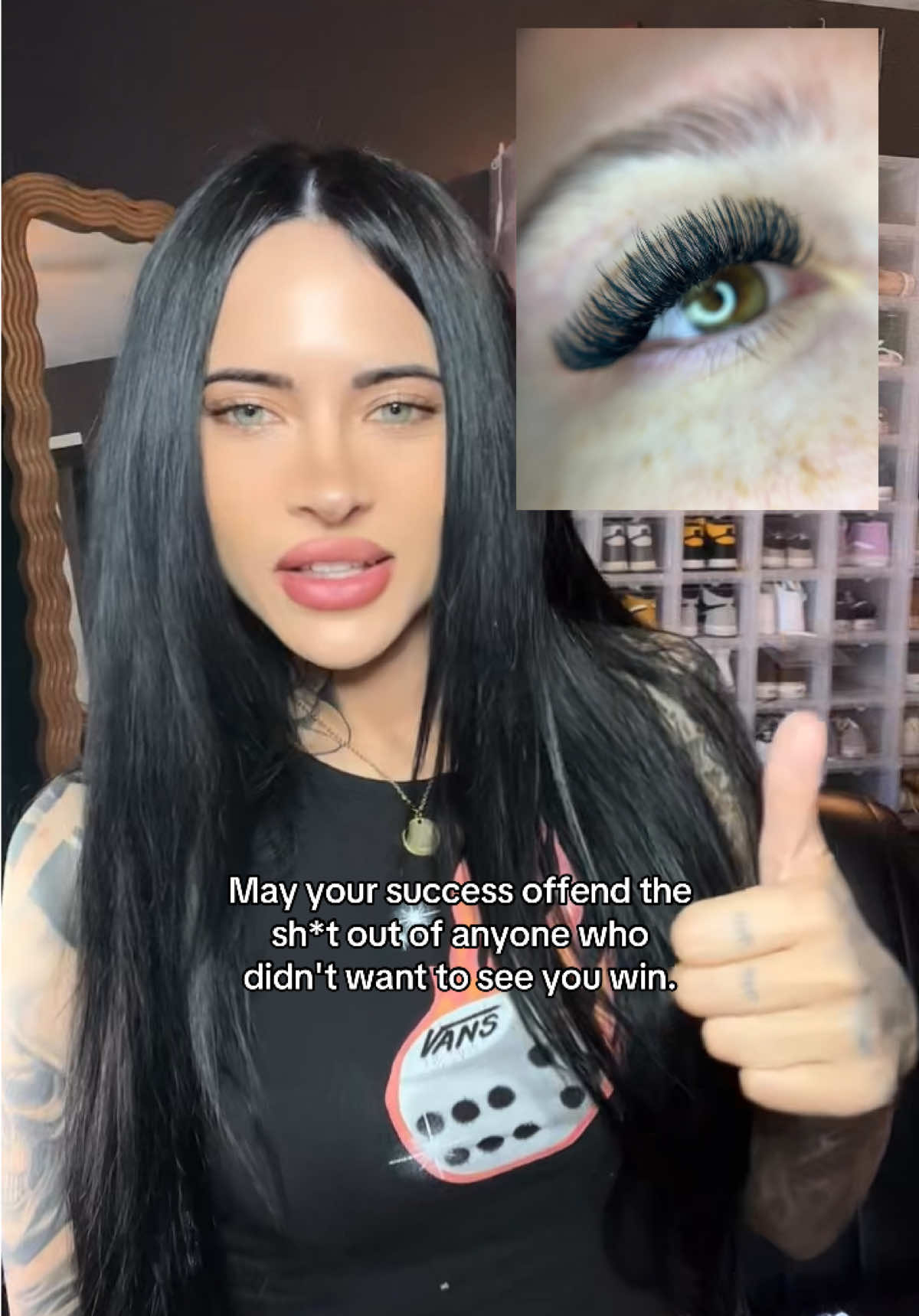 TikTok post by @kayluhduh0 for VAVALASH. Caption reads: [...] enough for me. #successful #fy #lashes....