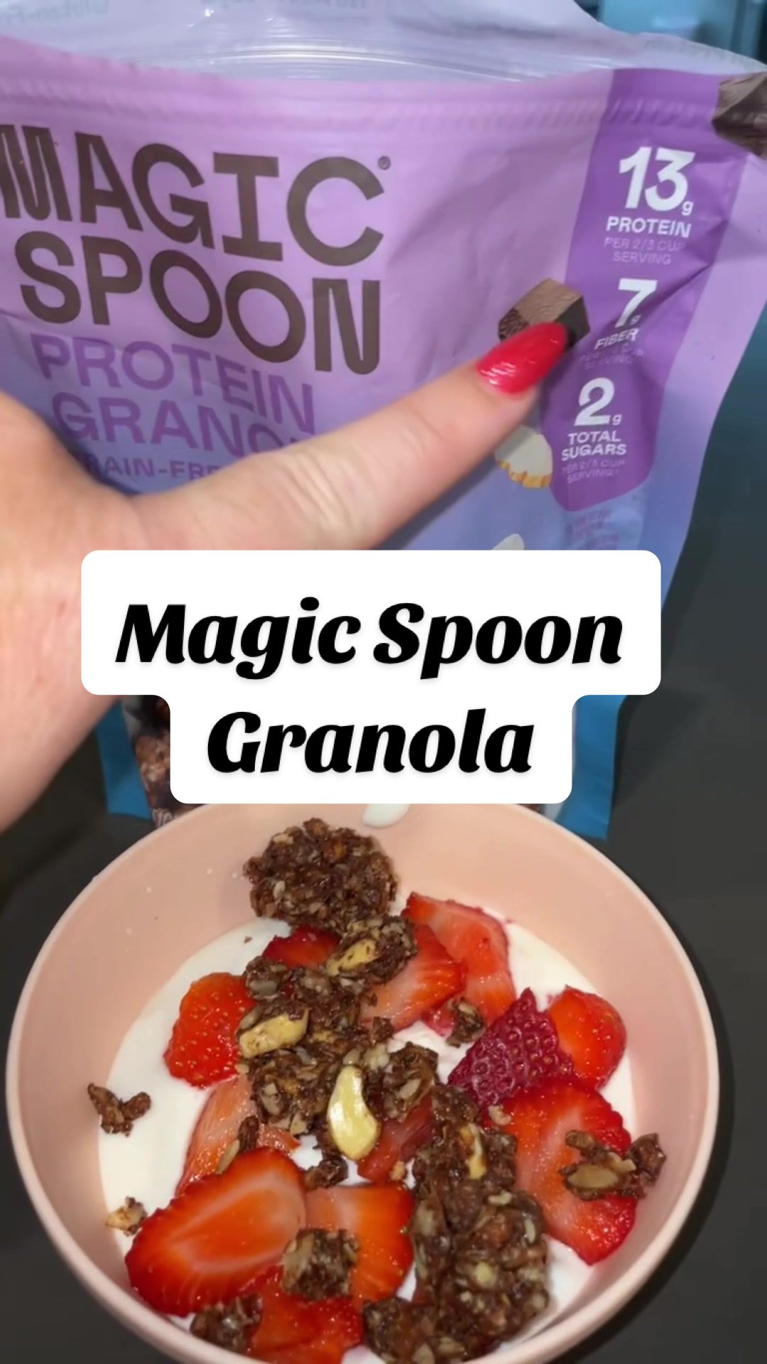 TikTok post by @mrsedwards2020 for Magic Spoon. Caption reads: [...] bars and boring meals? This @Magic Spoon....