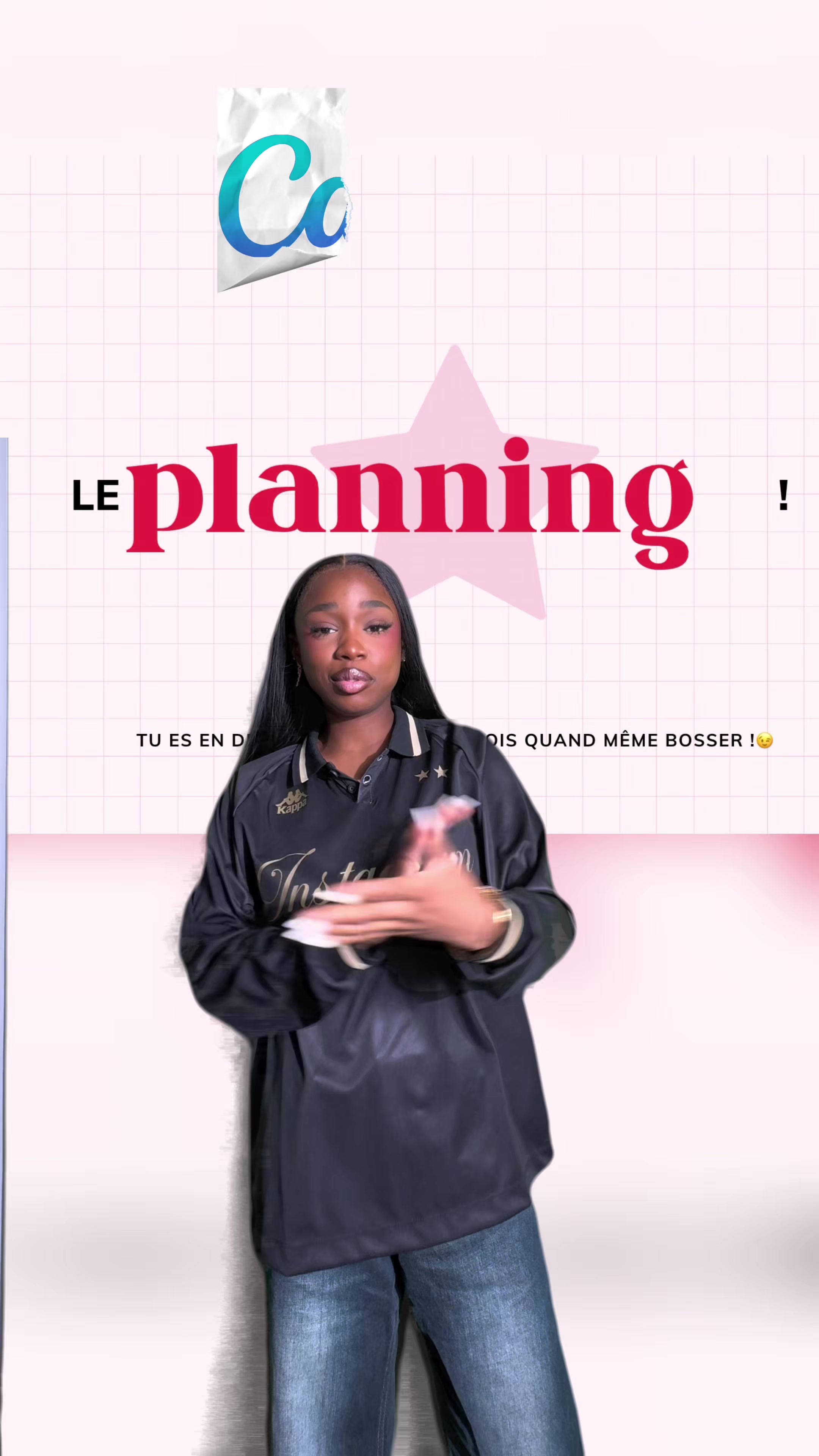 TikTok post by @shona_liz for Canva. Caption reads: Mon business Travel planner secret avec @Canva....