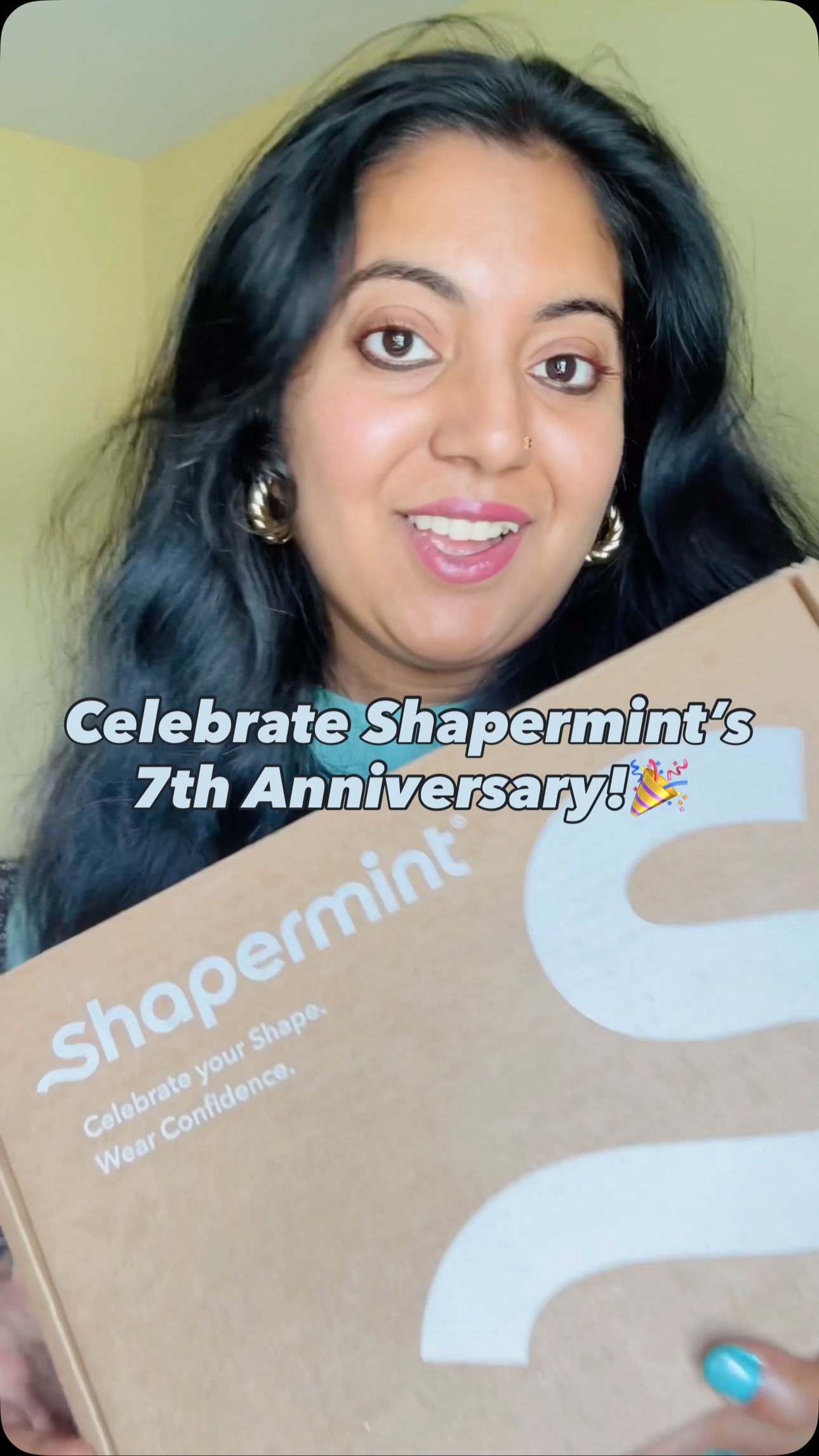 Instagram post by @themadchickmomma for Shapermint. Caption reads: 🎈🎁🎉 Shapermint is turning 7! 🎂🎉🥳Yay [...].