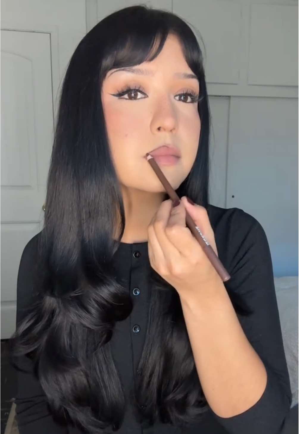 TikTok post by @_emmjaay for Morphe. Caption reads: Lip combo of the day  @Morphe Cosmetics lip liner....