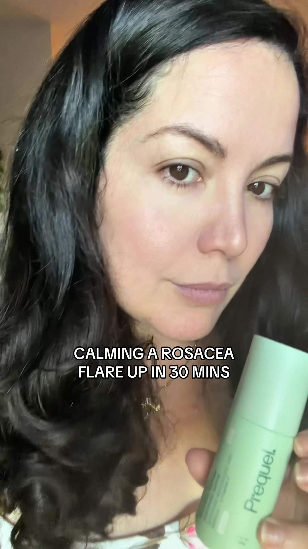TikTok post by @lisafabrega for Prequel Skin. Caption reads: That’s why I love this @Prequelskin redness reform....