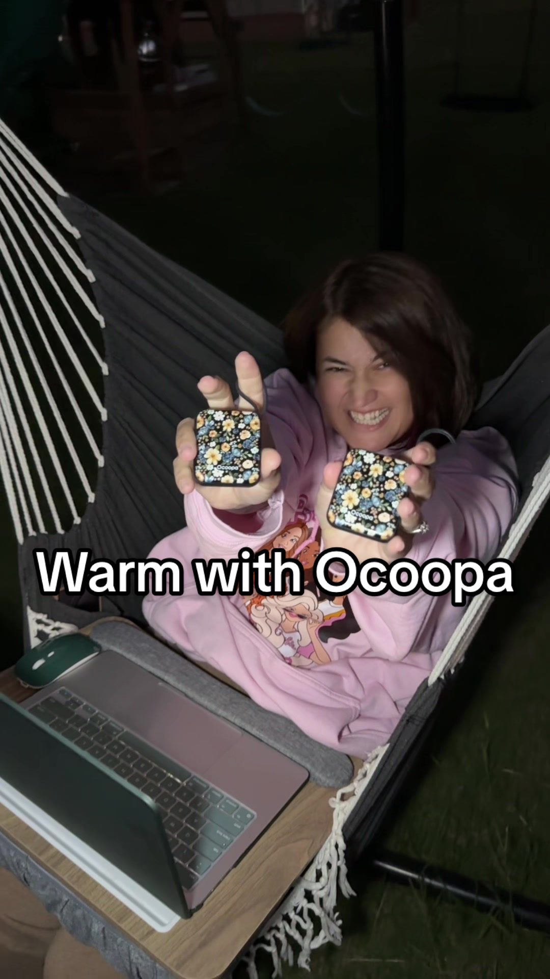 TikTok post by @hollowayeverafter for Ocoopa. Caption reads: [...] because” gift. #NicetoHoldYou....