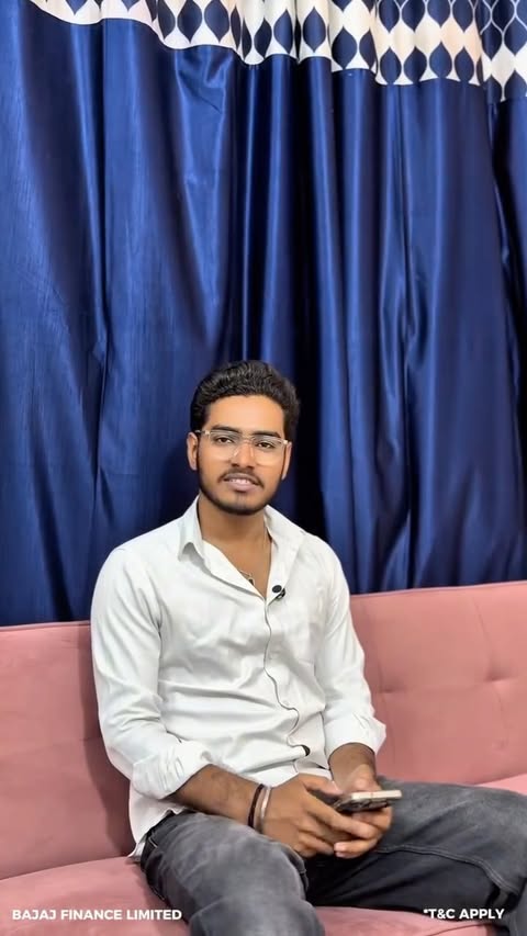 Instagram post by @harshit_2.10 for Bajaj Finserv. Caption reads: [...] #BlockbusterEMIDays #BBED2026 #BajajFinserv....
