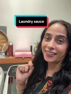 TikTok post by @geeta.sougu for Laundry Sauce. Caption reads: Laundry sauce fabric softener #laundrysauce #fyp....