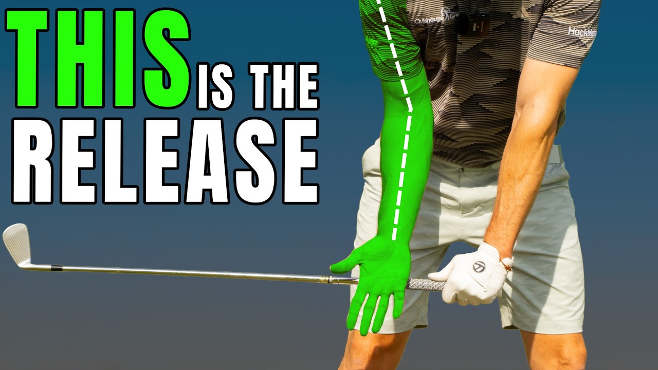 YouTube post by @ChrisRyanGolf for HackMotion. Caption reads: You’ve Been Taught the Release All Wrong (This....