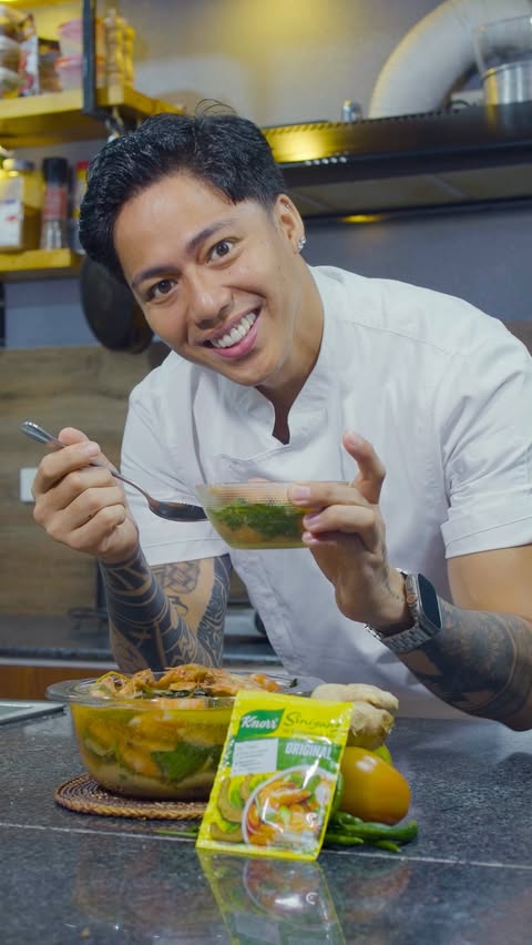 Instagram post by @chad_penkian for Knorr Philippines. Caption reads: Nothing brings smiles to the table quite like a....