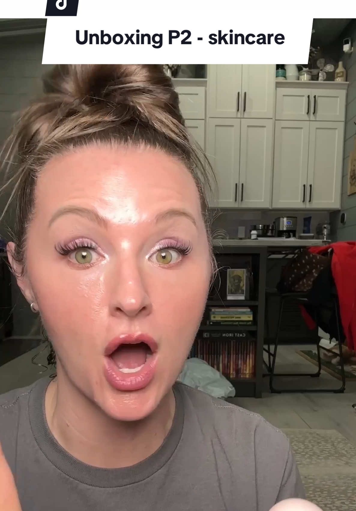 TikTok post by @heritagehousehomestead for COSRX. Caption reads: P2 unboxing - skincare @Dr.Melaxin Global @COSRX....