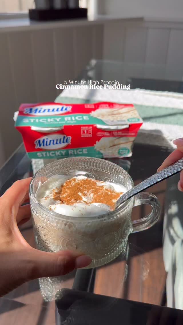 Instagram post by @mealprepsandmacros for Minute Rice. Caption reads: #ad ✨ High-protein comfort in 5 minutes ✨This....