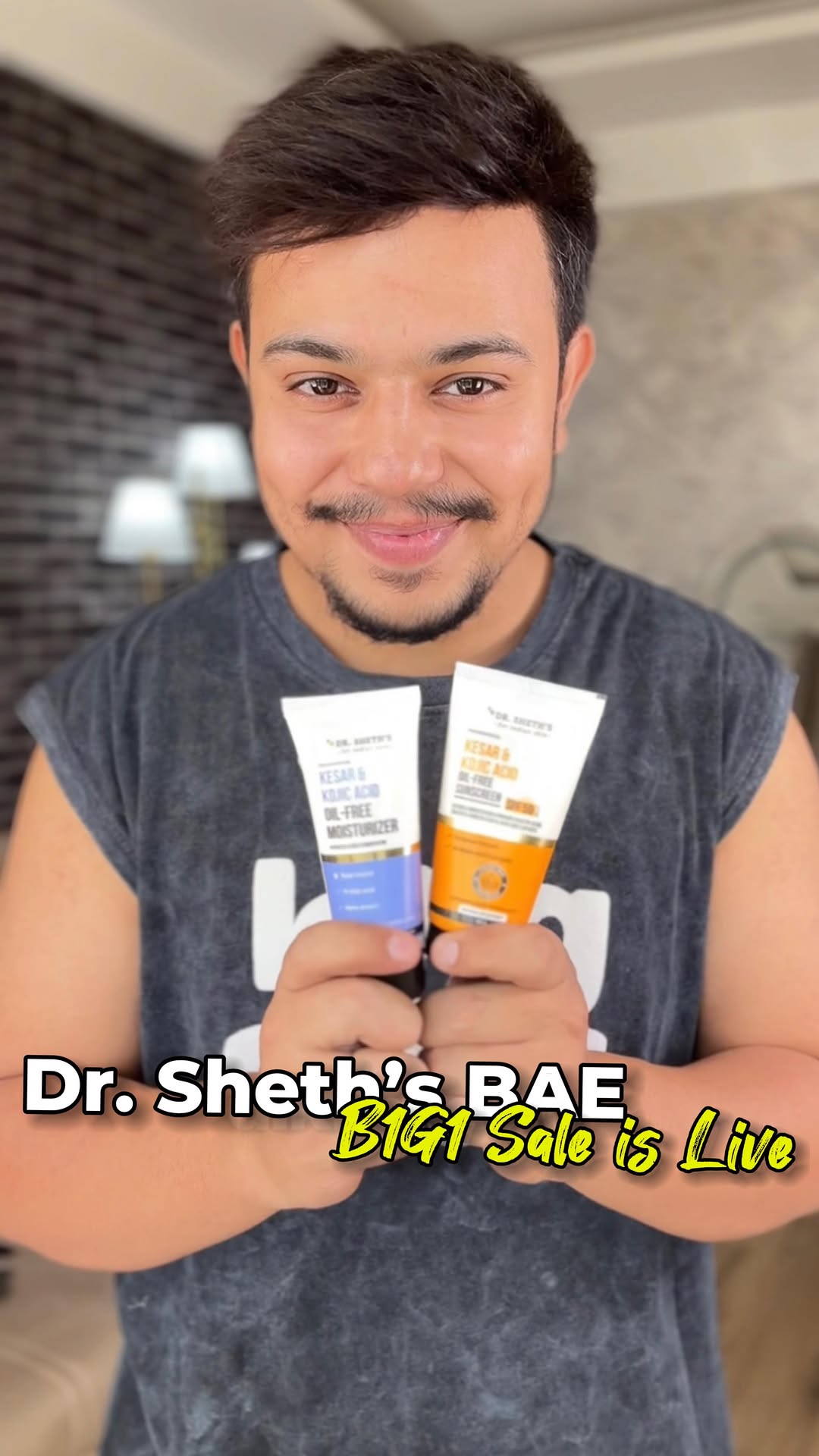 Instagram post by @skinnbydeepanshu for Dr Sheths. Caption reads: Dr. Sheth’s Bae B1G1 Sale is live!! Go get your....