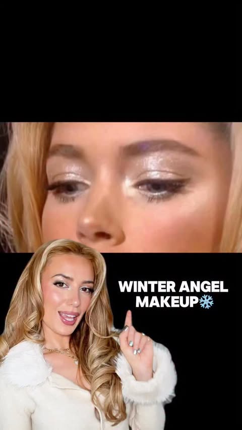 Instagram post by @victorialyn for Milani Cosmetics. Caption reads: Winter Angel Makeup ❄️🪽
@victoriassecret Angel....