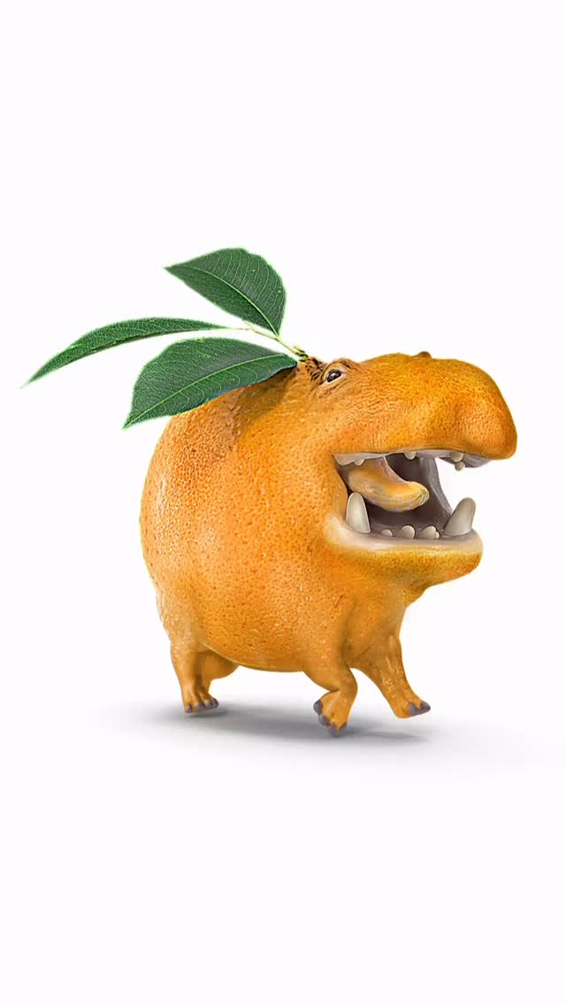 Instagram post by @spielsinn for Adobe Photoshop. Caption reads: Hipporange 🧡🍊🦛
Imagine the sound they will....