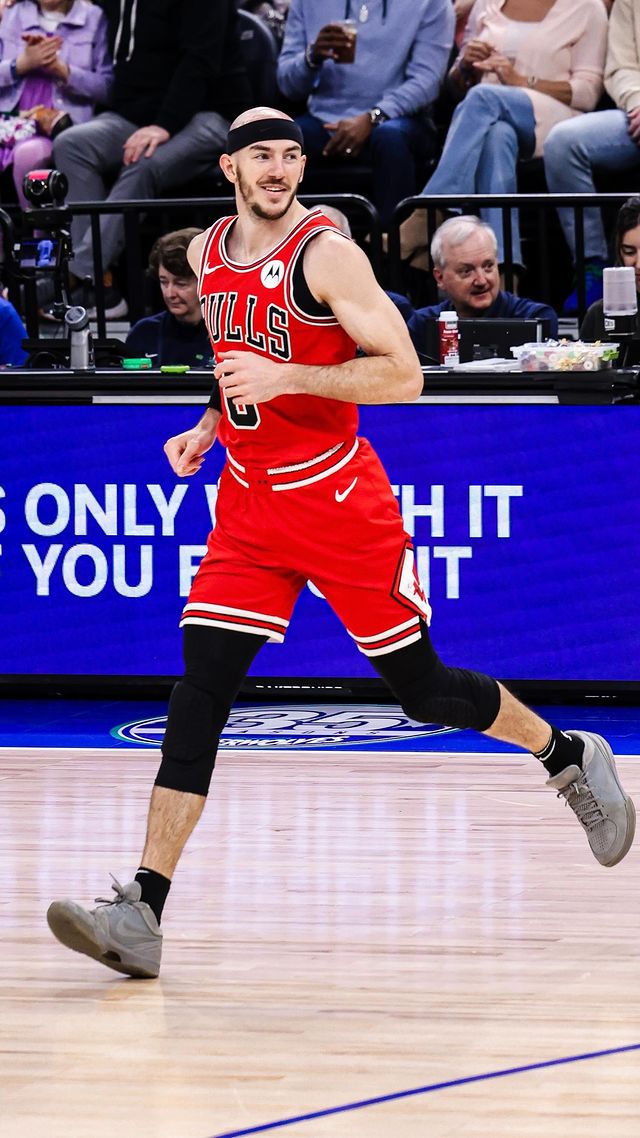 Instagram post by @acfresh21 for Chicago Bulls. Caption reads: Protect Alex Caruso at all costs 🔒.