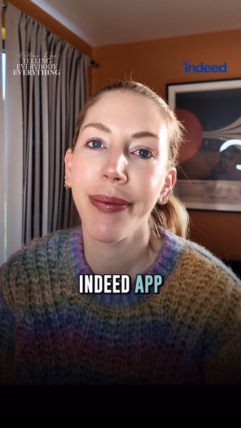 Instagram post by @kathbum for Indeed. Caption reads: [...] mean you actually are. Thankfully, with....